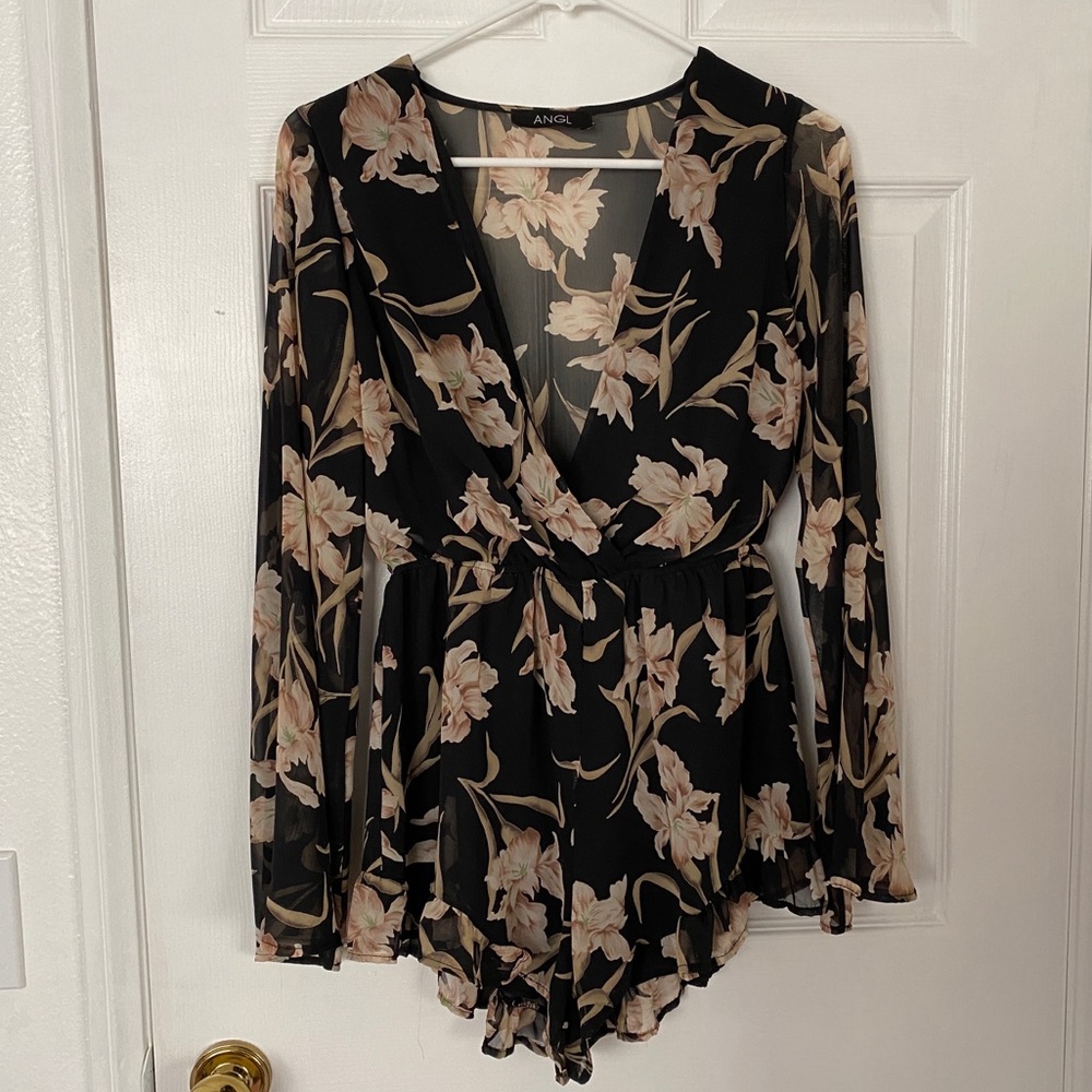 ANGL - Long sleeve floral romper